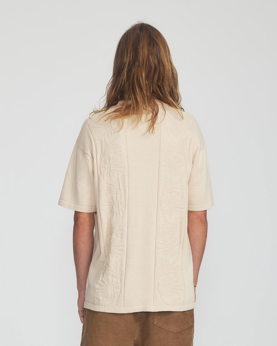 Access Knit Shirt - Oatmeal