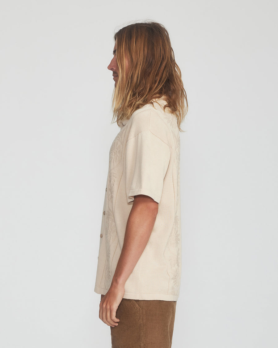 Access Knit Shirt - Oatmeal