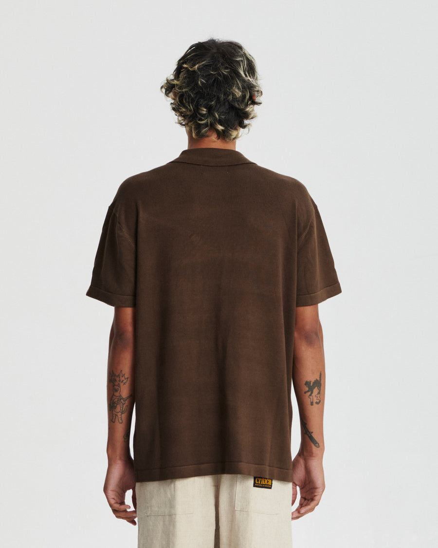 Humbug Knit Shirt - Brown