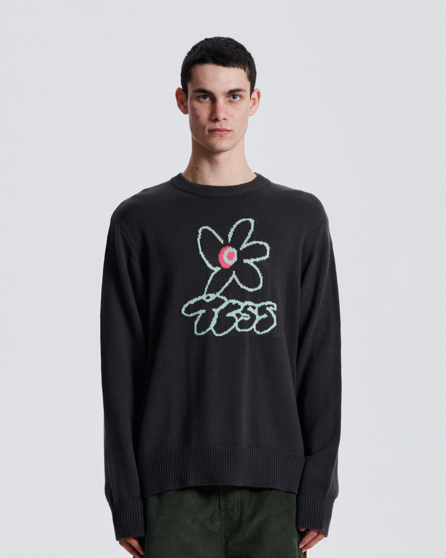 Neon Crew Knit - Black