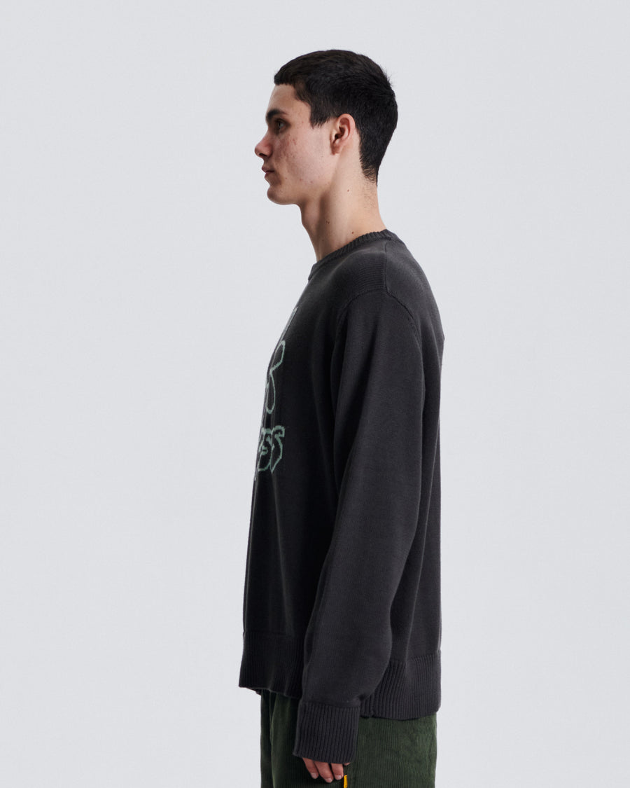 Neon Crew Knit - Black