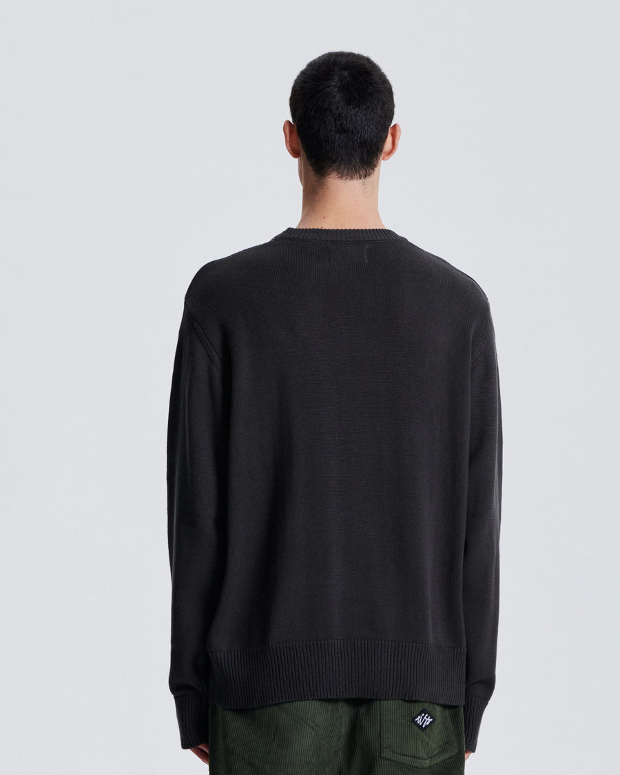 Neon Crew Knit - Black