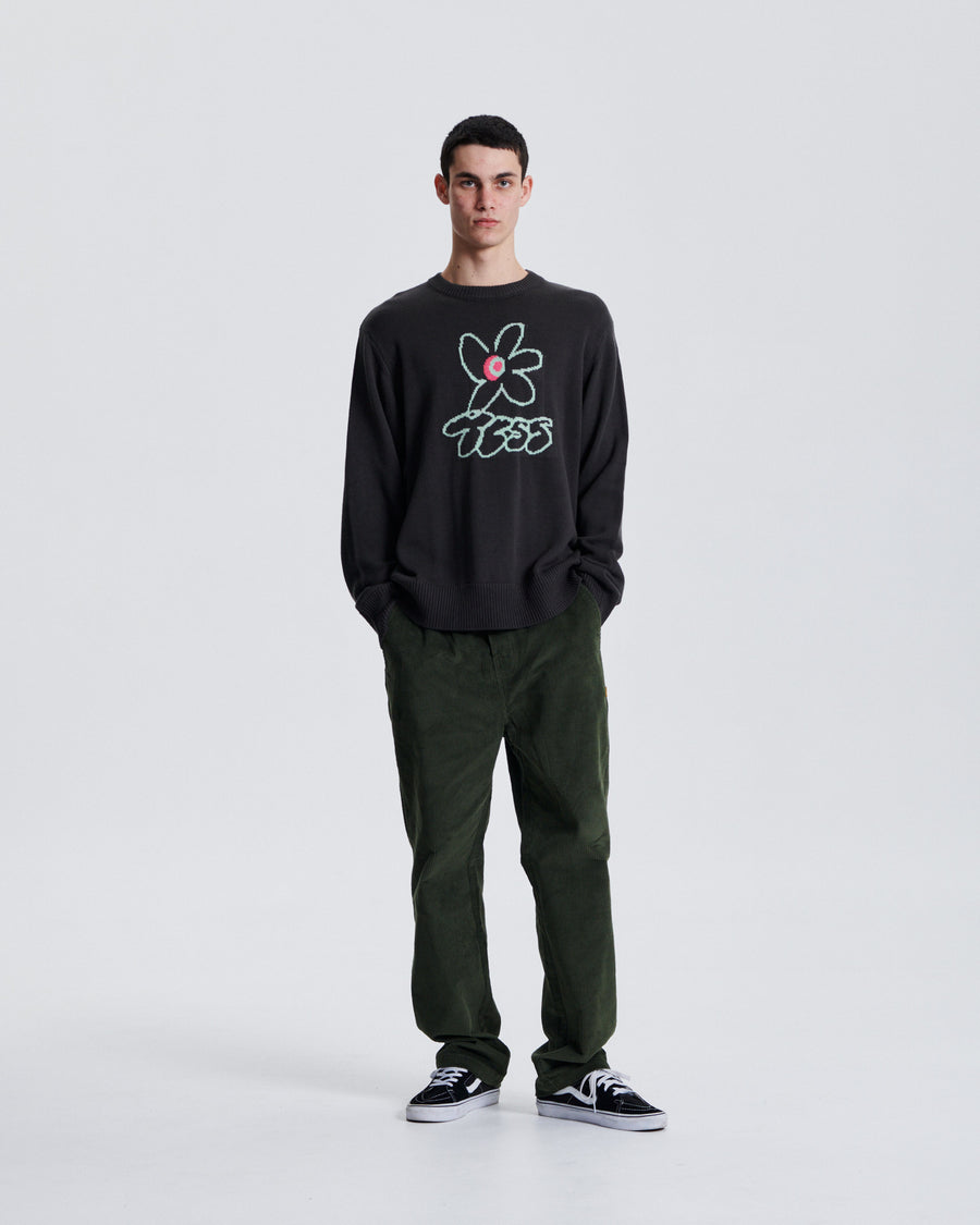 Neon Crew Knit - Black