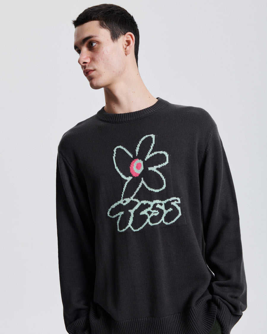 Neon Crew Knit - Black