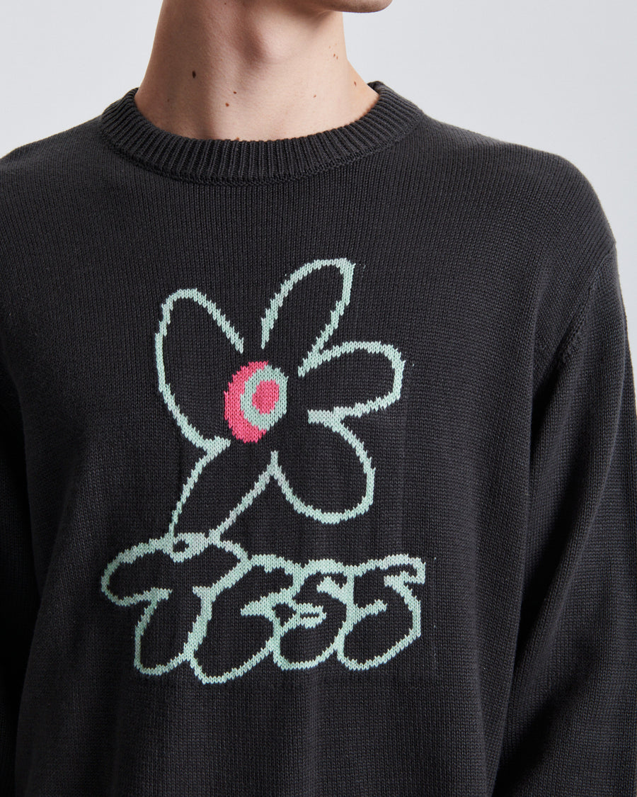 Neon Crew Knit - Black