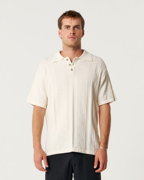 Trader Knit Polo - Ecru – The Critical Slide Society