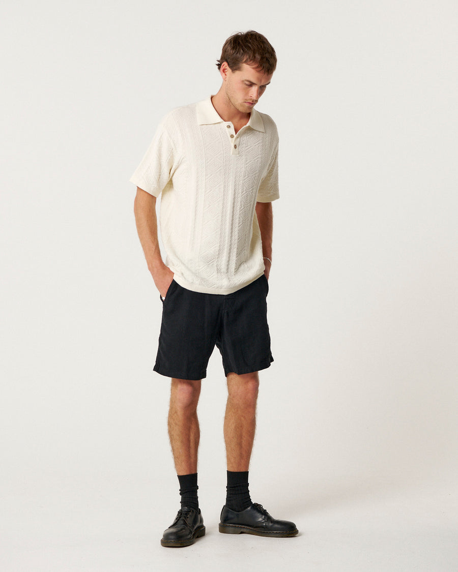 Trader Knit Polo - Ecru
