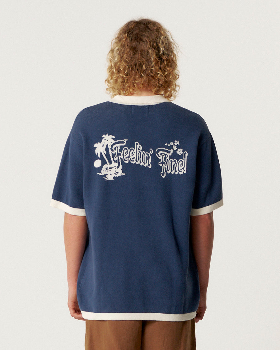 Feelings Knit Shirt - Navy