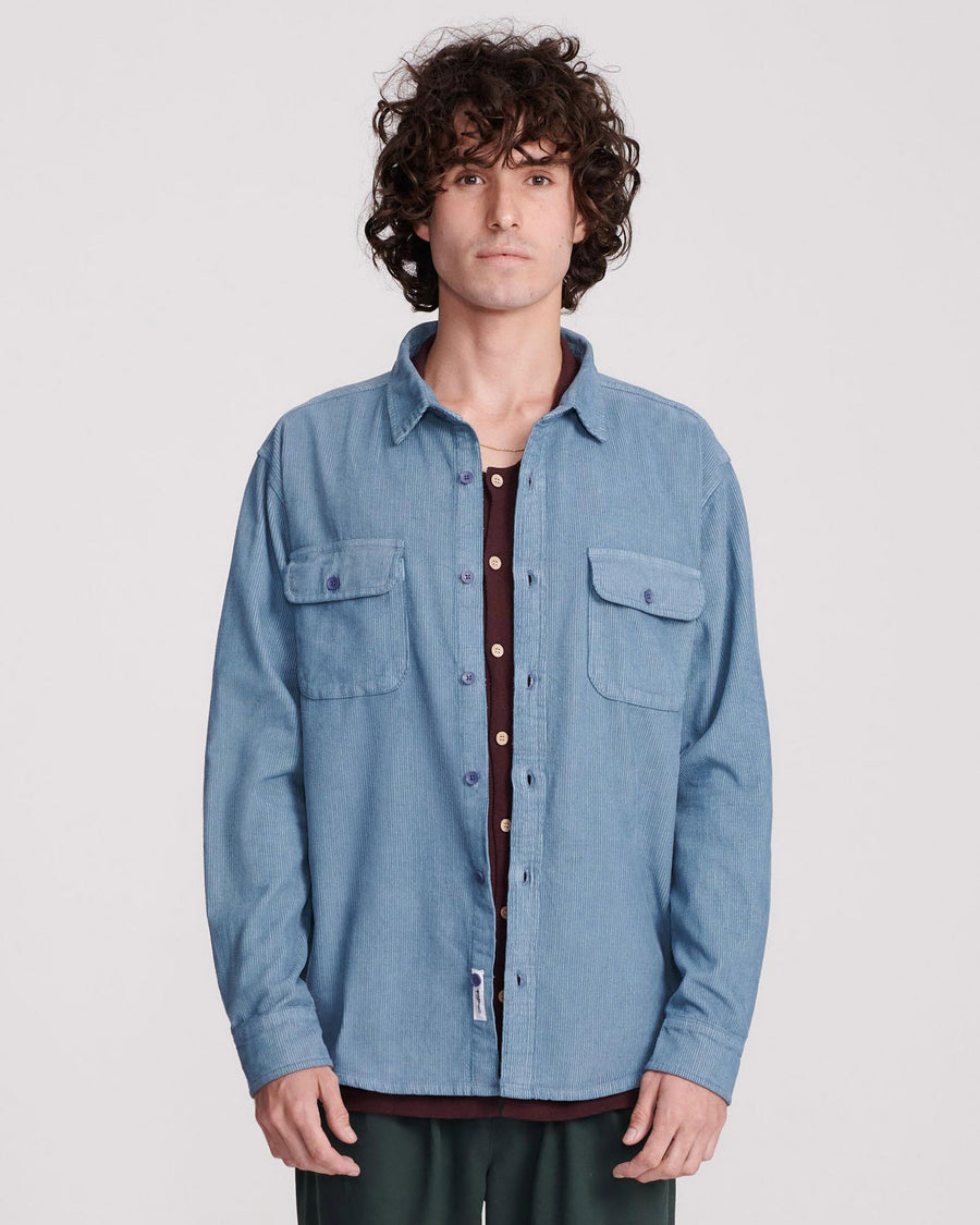 LAZY BOY CORDUROY SHIRT - BLUE