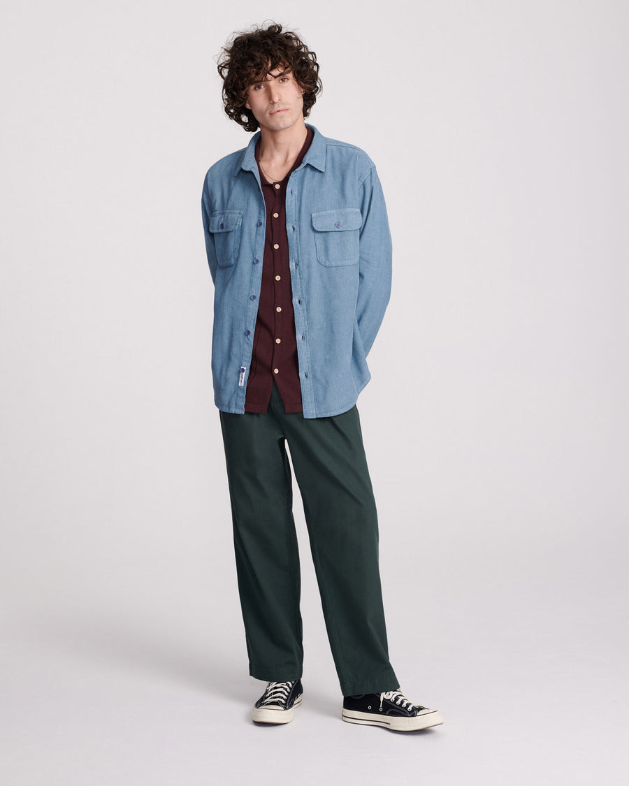 LAZY BOY CORDUROY SHIRT - BLUE