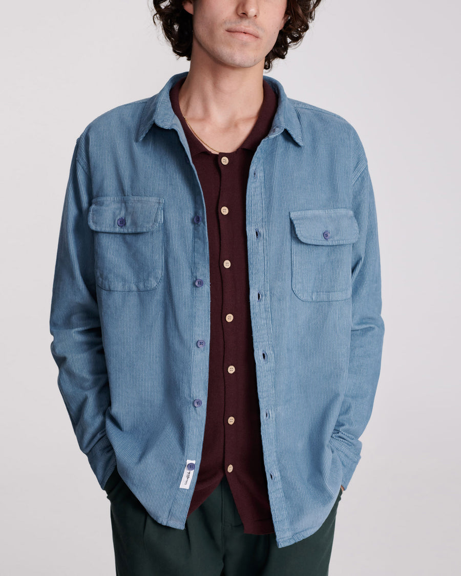 LAZY BOY CORDUROY SHIRT - BLUE