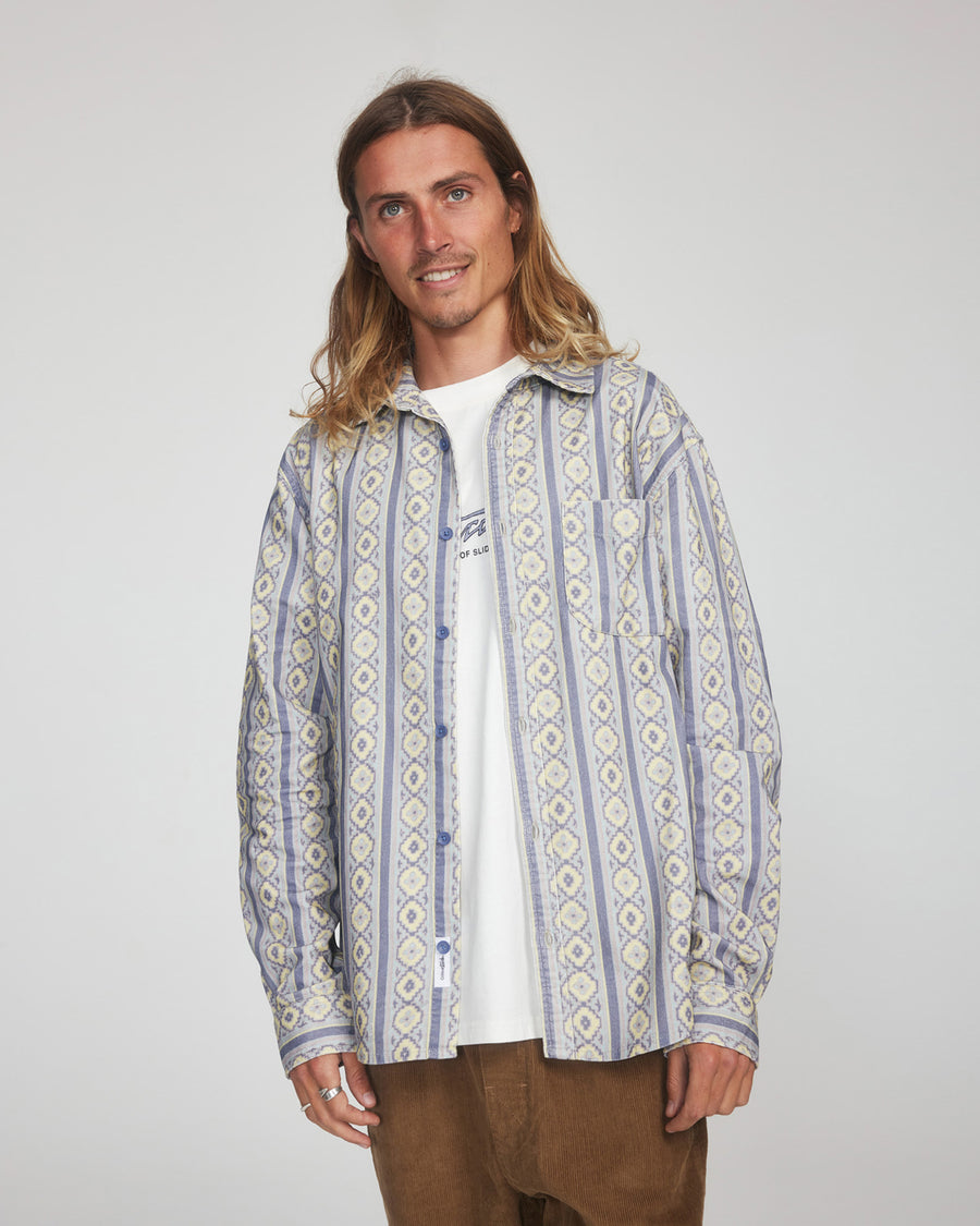 Brine Cord Long Sleeve Shirt - Light Blue