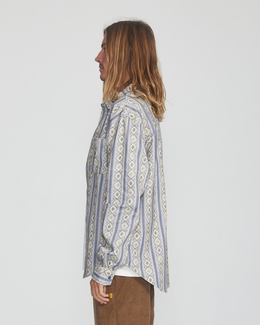 Brine Cord Long Sleeve Shirt - Light Blue