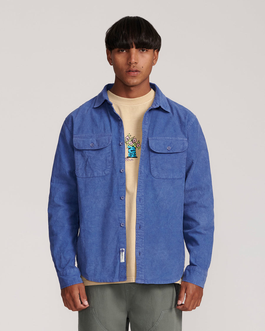 Lazy Boy Corduroy Shirt - Blueberry