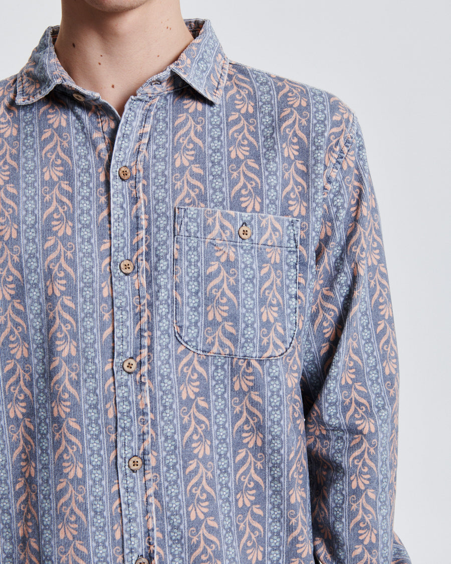 Gravity LS Cord Shirt - Blue
