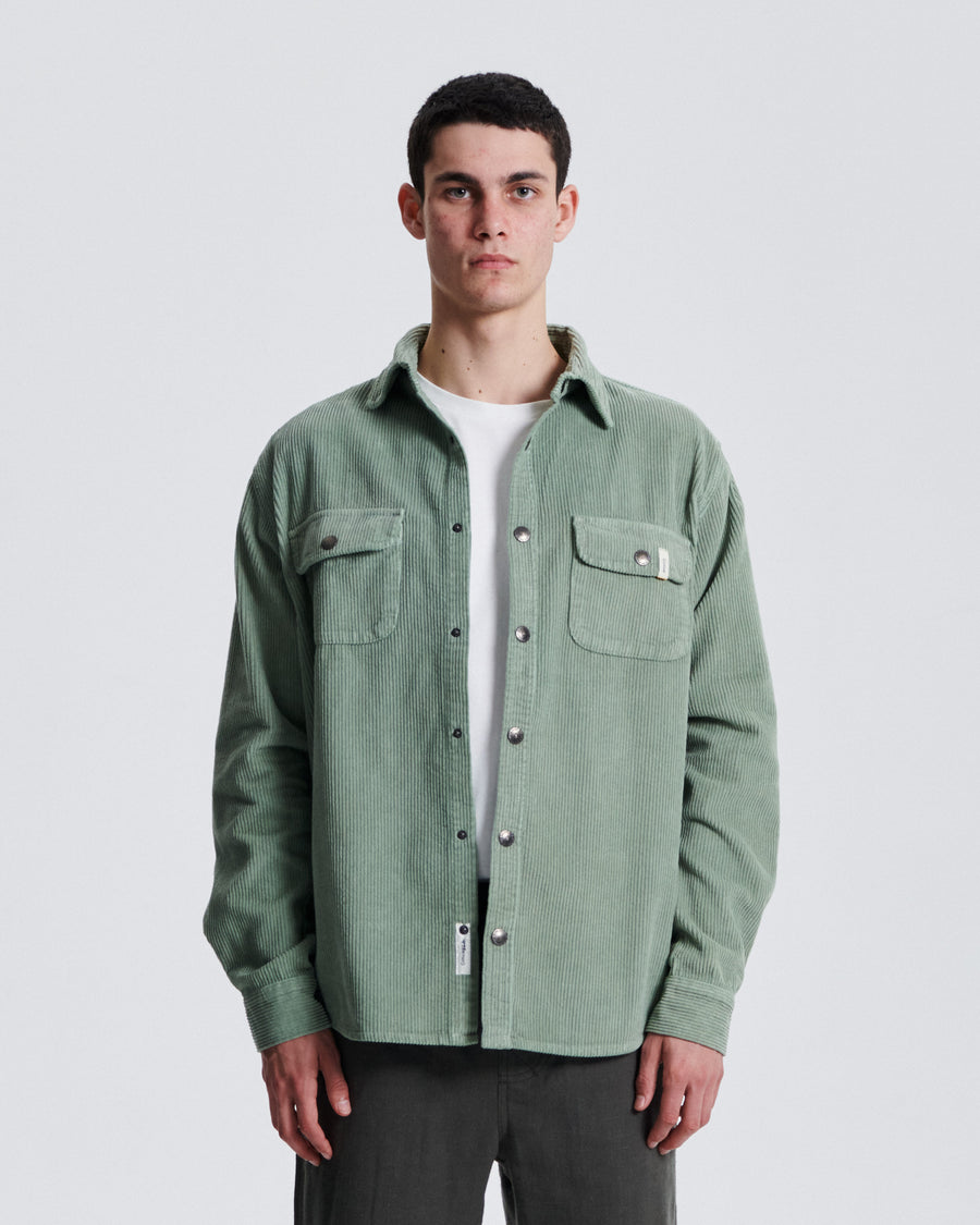 Surface Cord Overshirt - Sage