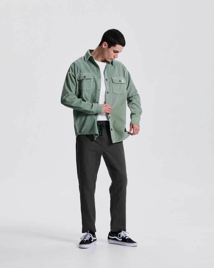 Surface Cord Overshirt - Sage