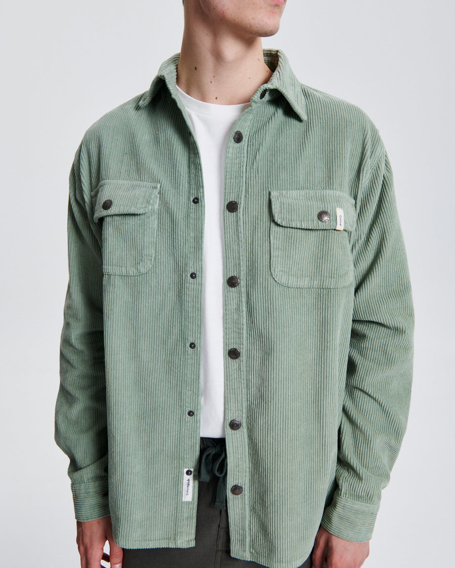 Surface Cord Overshirt - Sage