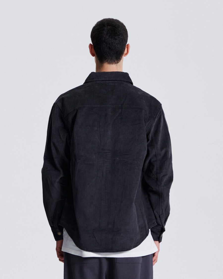 Surface Cord Overshirt - Vintage Black
