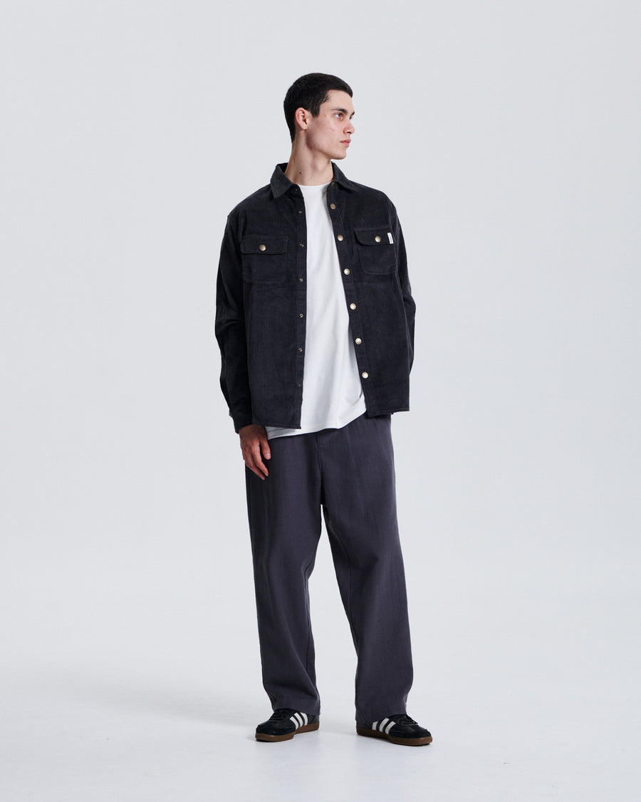 Surface Cord Overshirt - Vintage Black