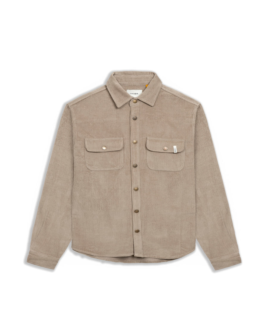 Surface Corduroy Overshirt - Taupe