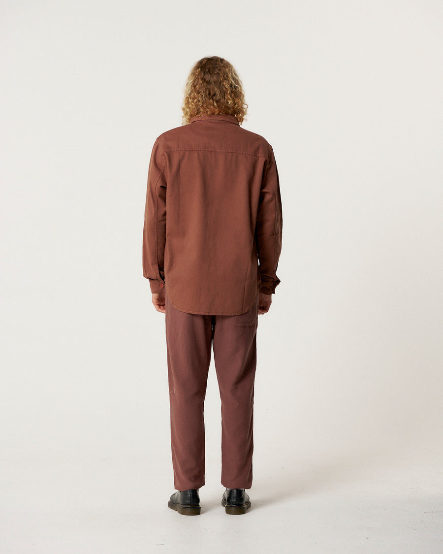 Lazy Boy Twill Shirt - Chestnut