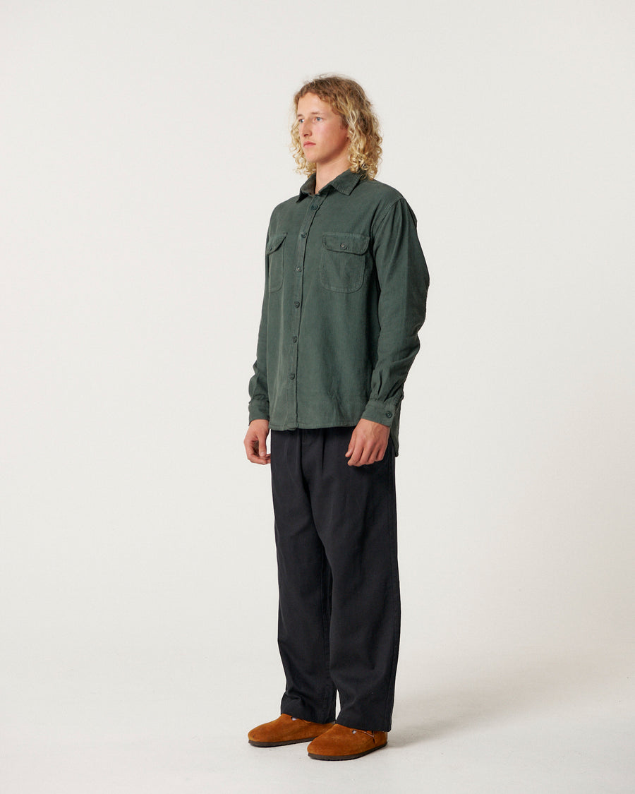 Lazy Boy Cord Shirt - Dusty Green