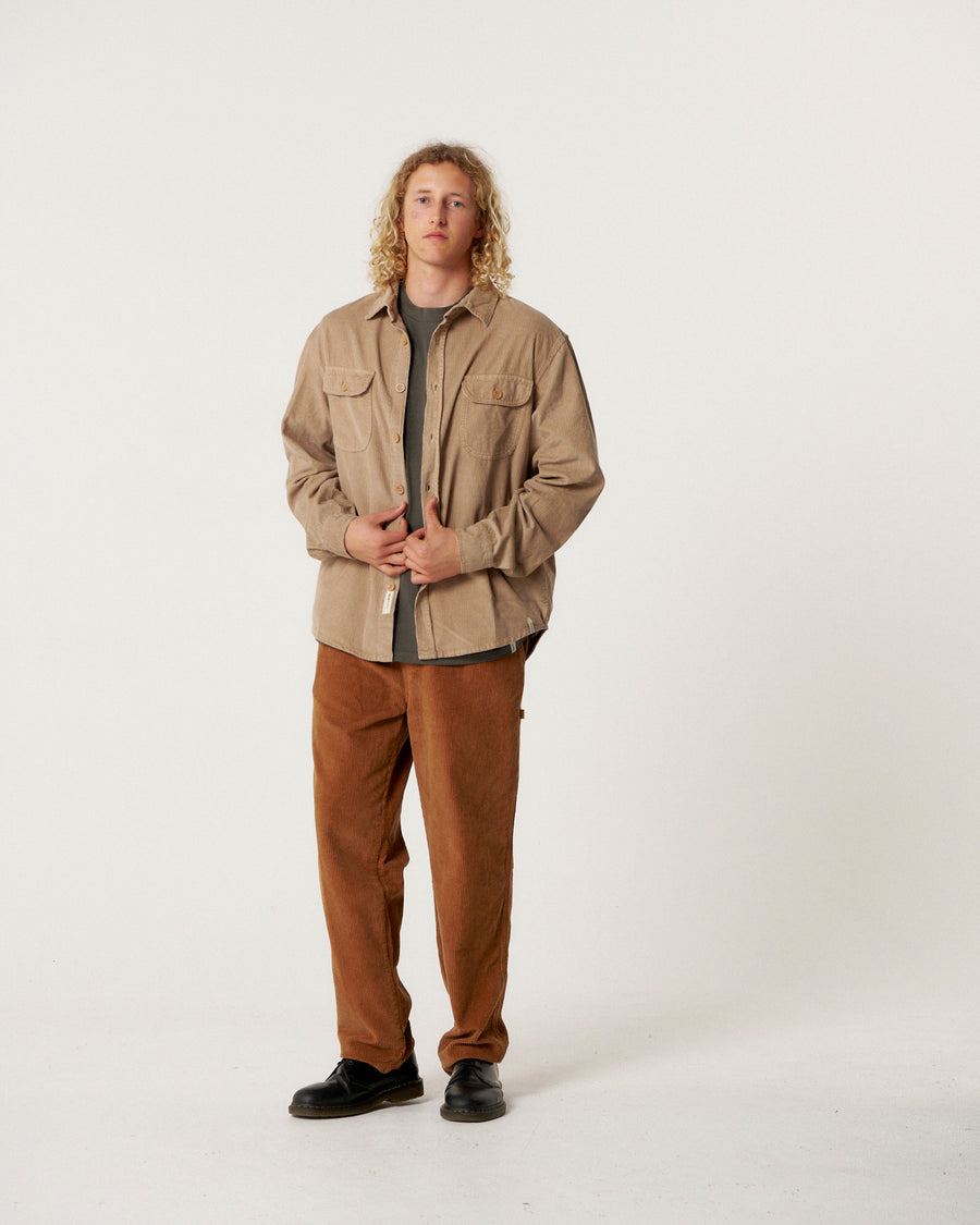 Lazy Boy Cord Shirt - Taupe
