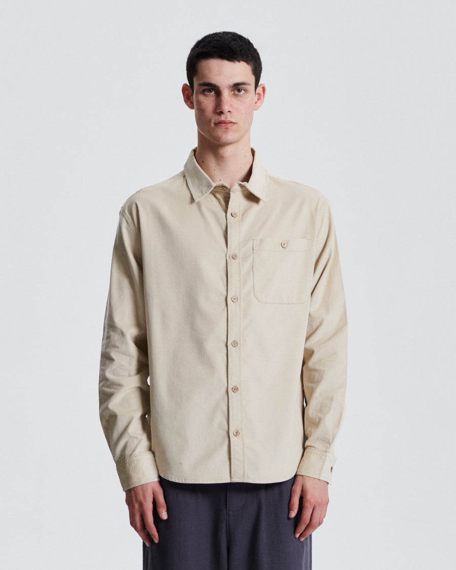 Quantum LS Cord Shirt  - Ecru