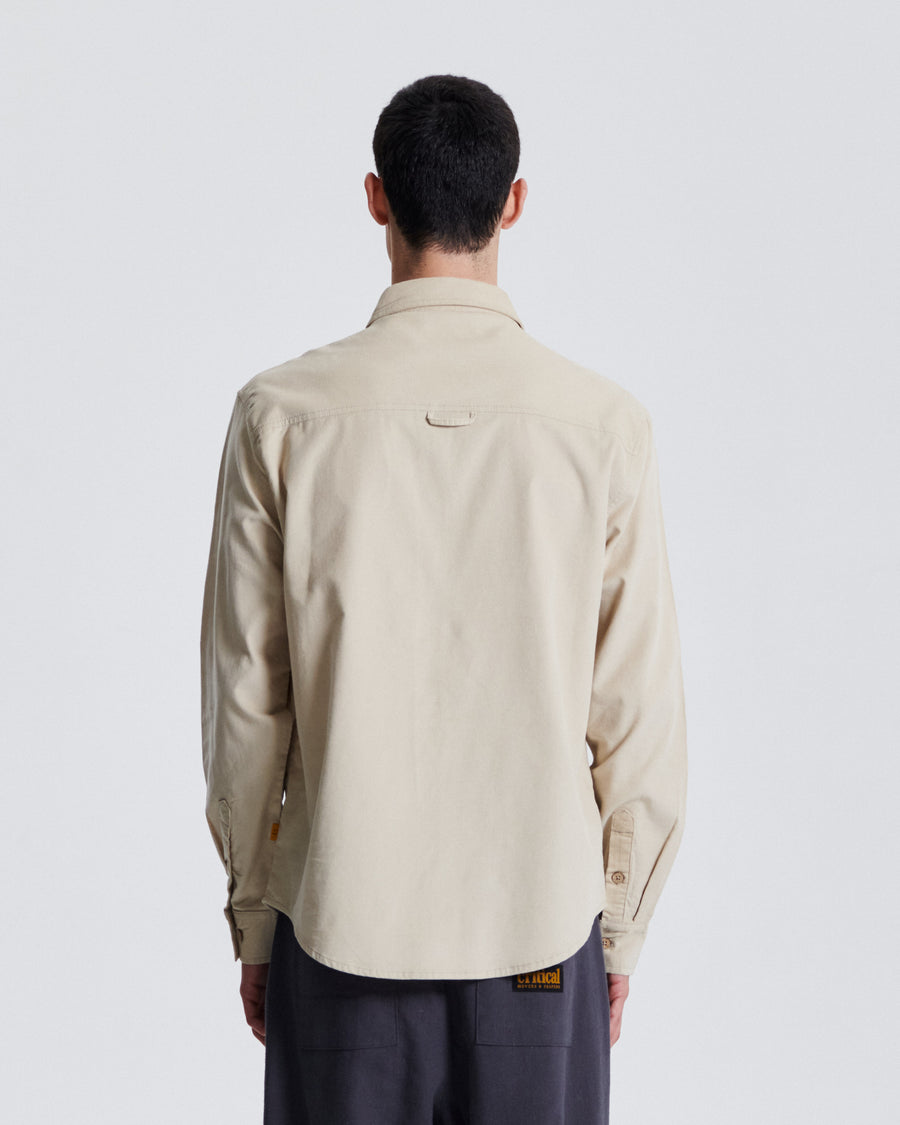 Quantum LS Cord Shirt  - Ecru