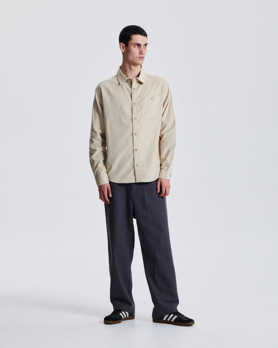 Quantum LS Cord Shirt  - Ecru