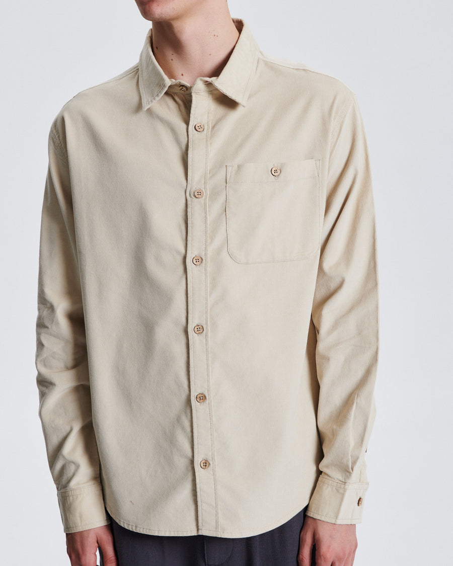 Quantum LS Cord Shirt  - Ecru