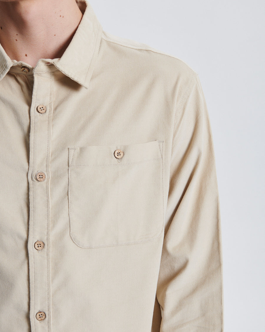 Quantum LS Cord Shirt  - Ecru