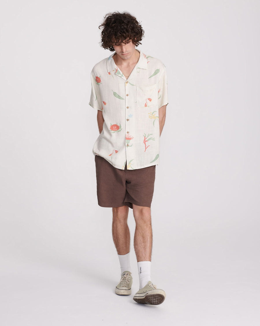 MAYTIVES LINEN SS SHIRT - ECRU