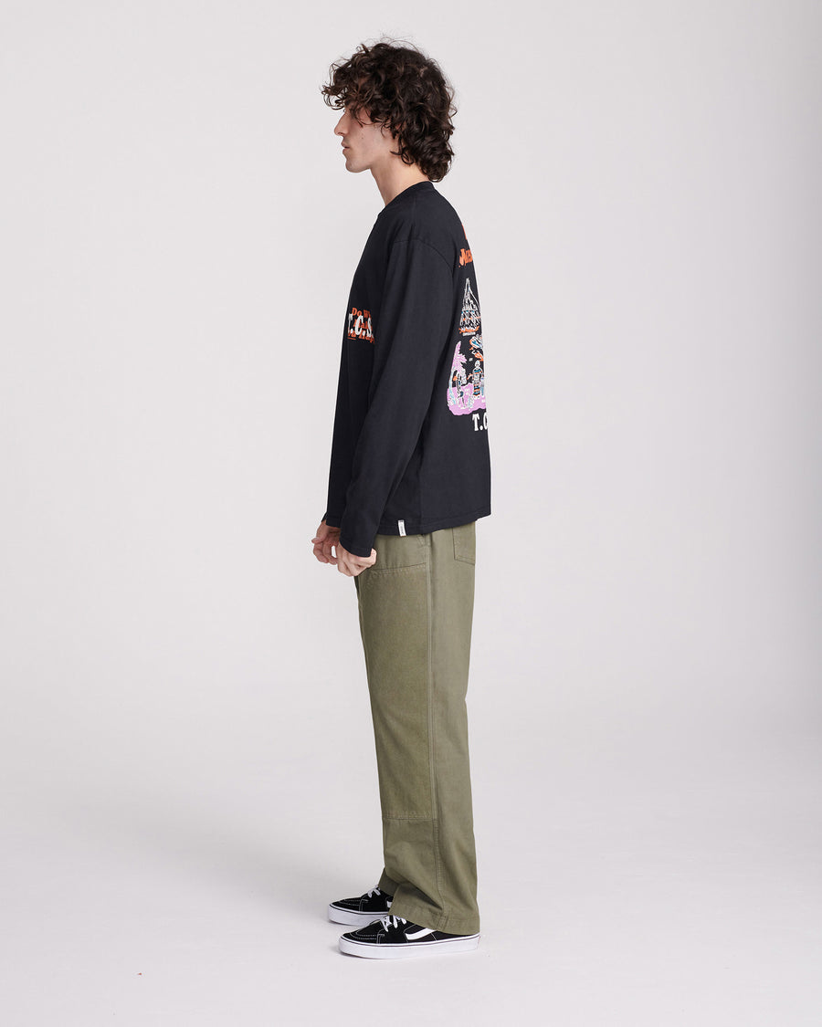 NOURISH LS TEE - BLACK