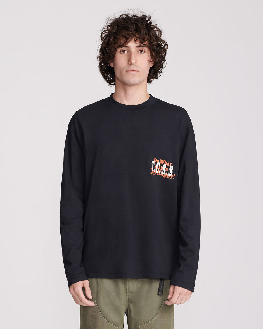 NOURISH LS TEE - BLACK