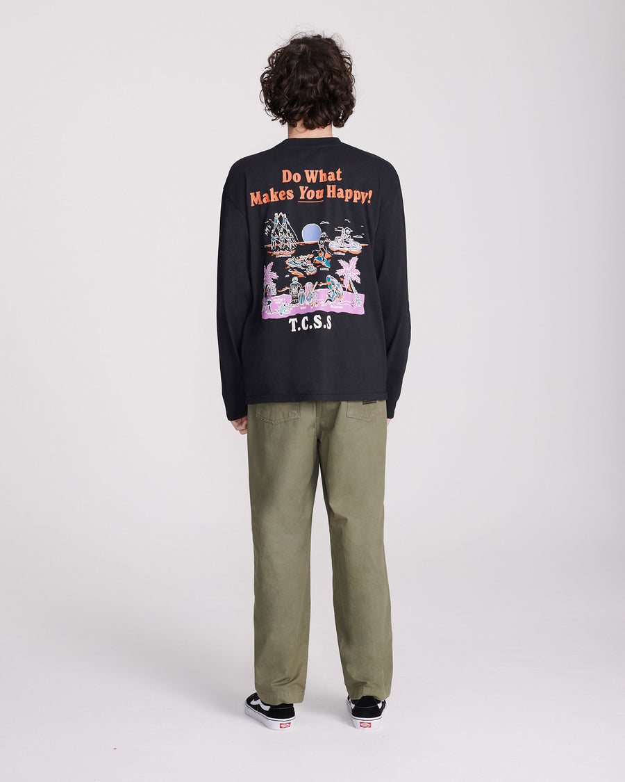 NOURISH LS TEE - BLACK