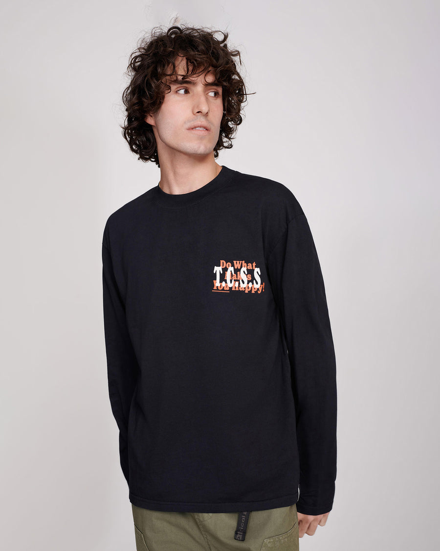 NOURISH LS TEE - BLACK
