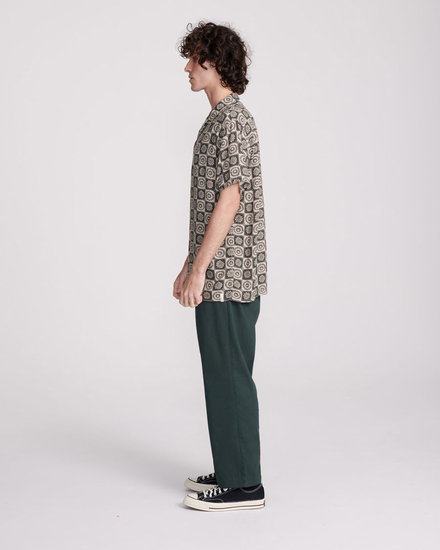 OTTO LINEN SS SHIRT - FOREST