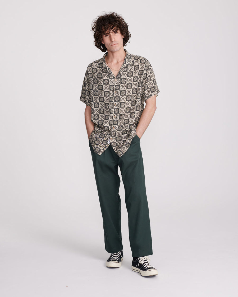 OTTO LINEN SS SHIRT - FOREST