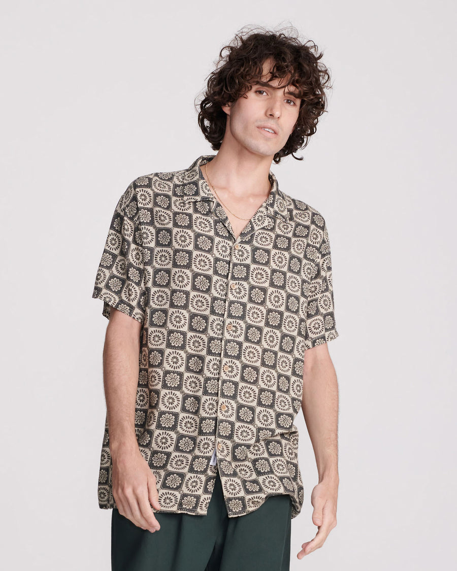 OTTO LINEN SS SHIRT - FOREST