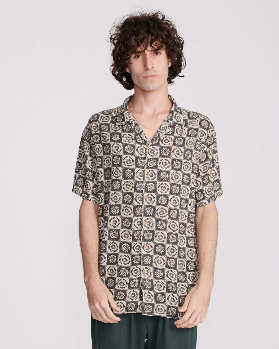 OTTO LINEN SS SHIRT - FOREST