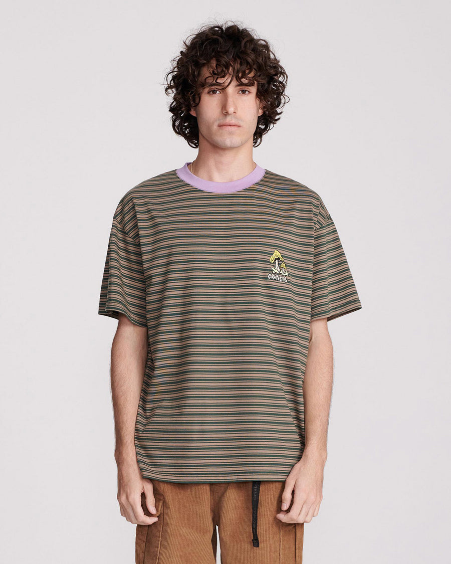 PAT STRIPE TEE - PUTTY