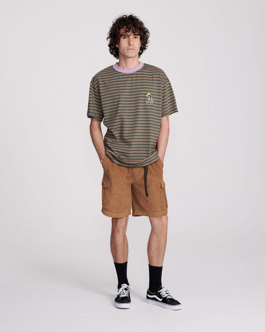 PAT STRIPE TEE - PUTTY