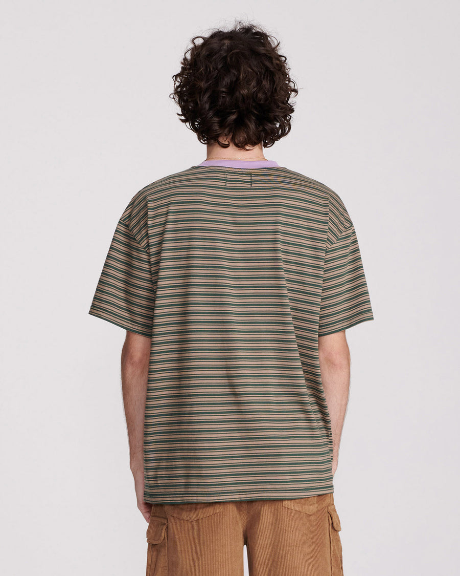 PAT STRIPE TEE - PUTTY