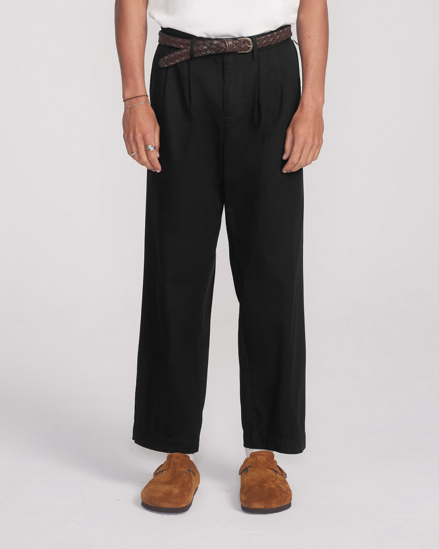 Harro Pleat Pant - Black