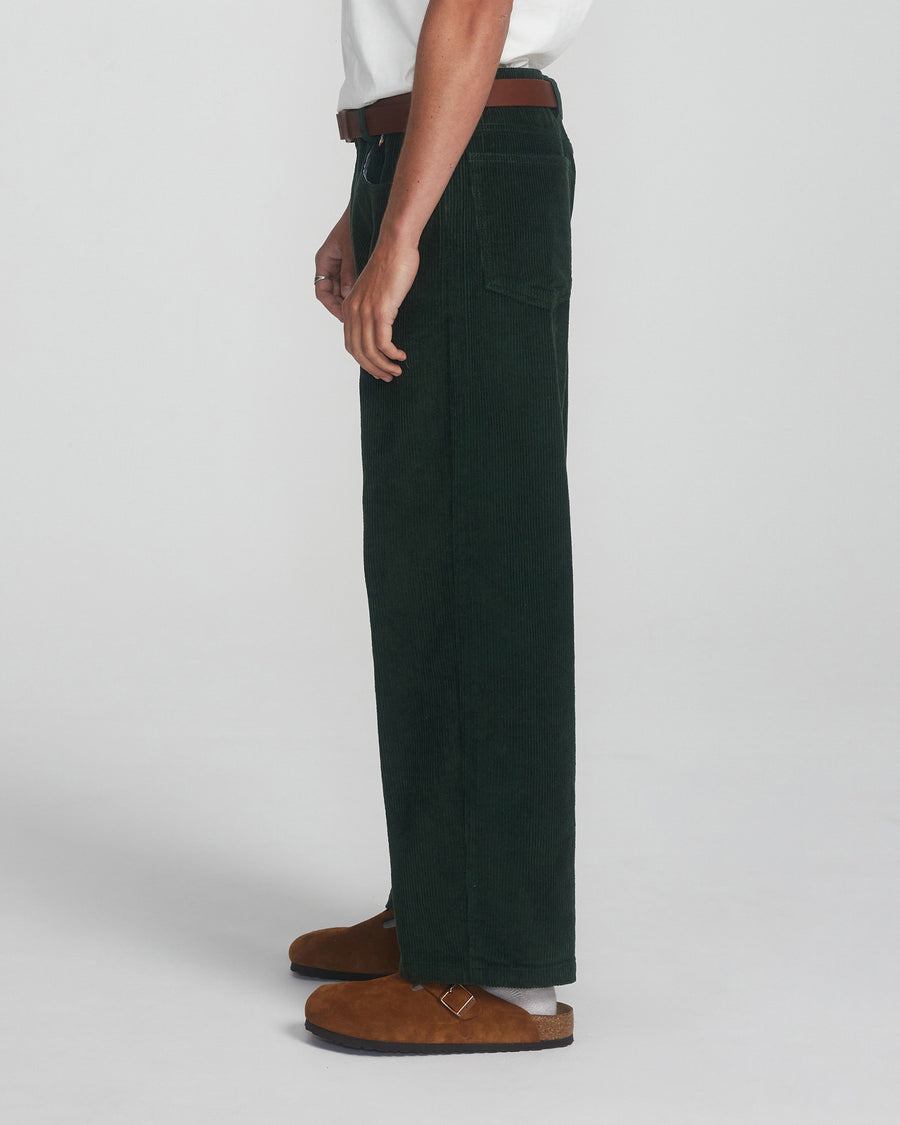 Peaty Cord 5 Pkt Pant - Green