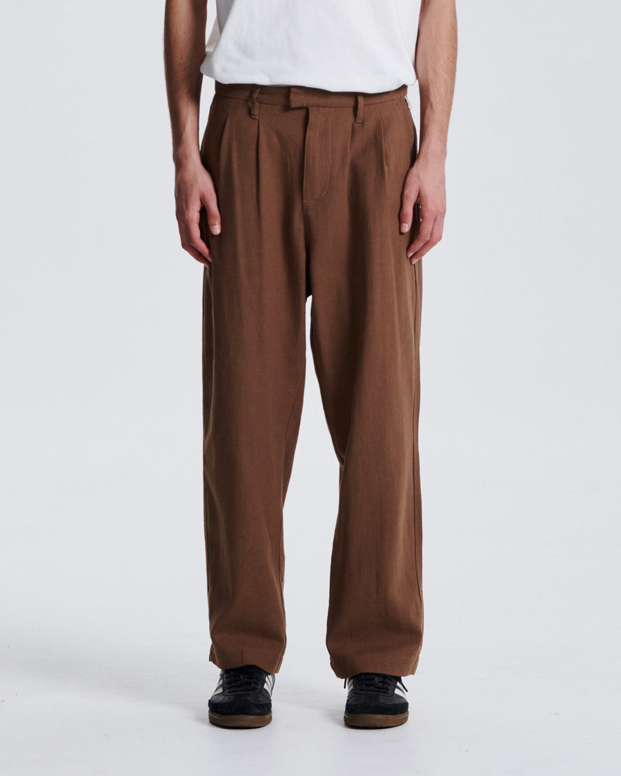 Harro Linen Pant - Tobacco