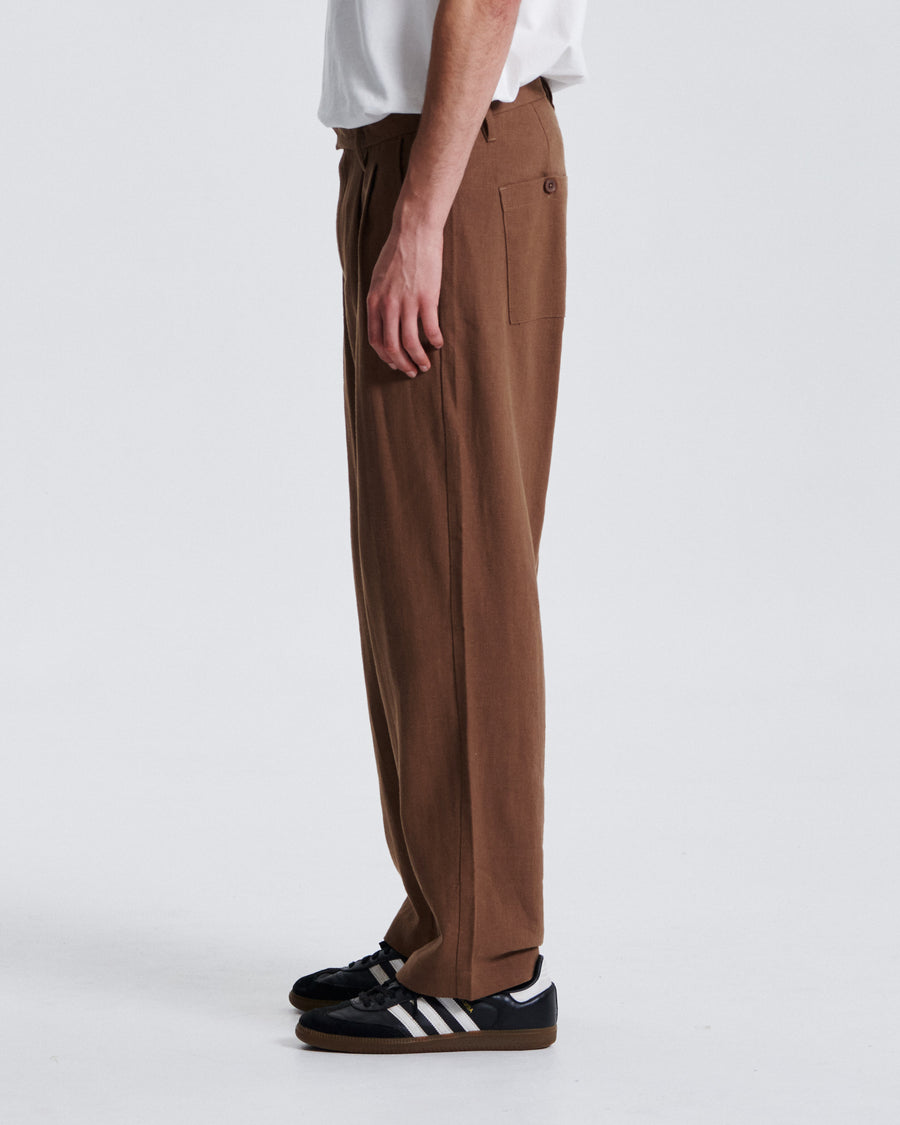 Harro Linen Pant - Tobacco