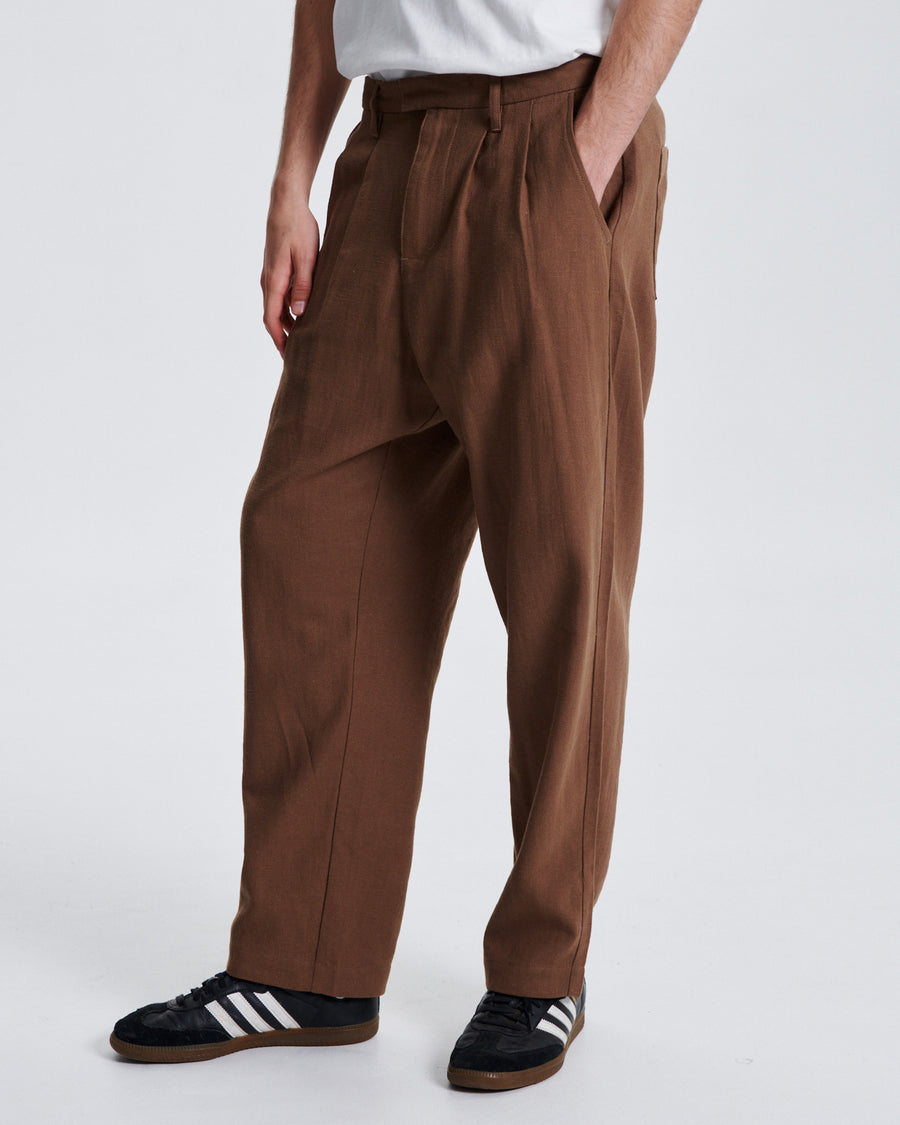Harro Linen Pant - Tobacco